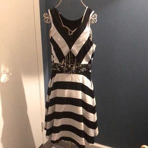 Black and white striped Rachel Roy dress